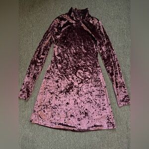 Kimchi Blue Velvet Dress in Rich Burgundy